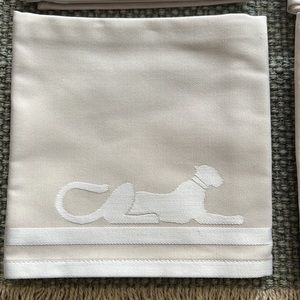 NWT 4 Cartier jacquard panther dinner napkins
